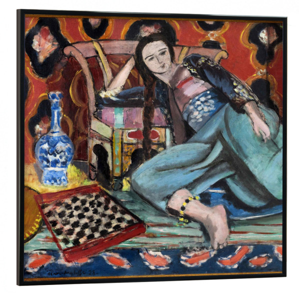 Poster mit schwarzem Rahmen 30x30 cm "Odalisque au fauteuil" artboxONE - Menschen,Architektur
