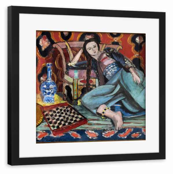 Poster mit Rahmen schwarz "Odalisque au fauteuil" artboxONE - Menschen,Architektur