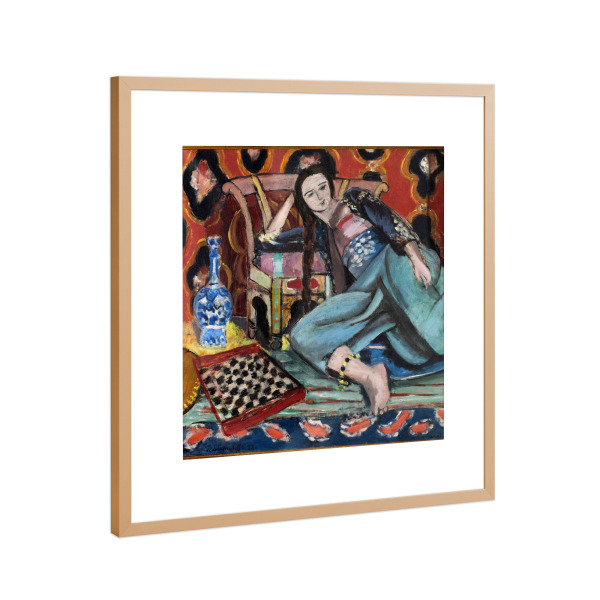 Poster mit Rahmen Kupfer "Odalisque au fauteuil" artboxONE - Menschen,Architektur