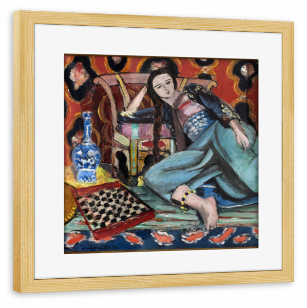 Poster mit Rahmen kiefer "Odalisque au fauteuil" artboxONE - Menschen,Architektur