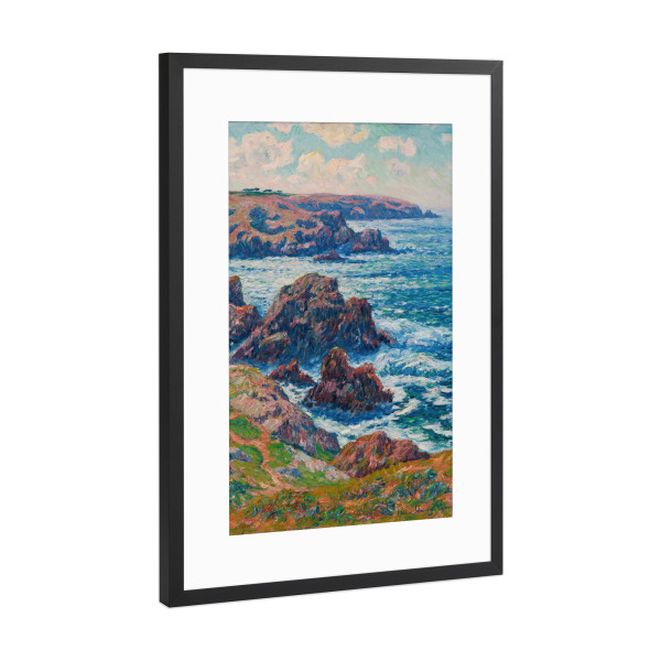 Poster mit Rahmen Schwarz (Metallic) "La terre de Cléden" artboxONE - Natur,Reise,Reise / Strand und Meer