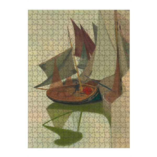 Puzzle Ravensburger "Boot am Steg, Honfleur" artboxONE - Reise,Reise / Strand und Meer