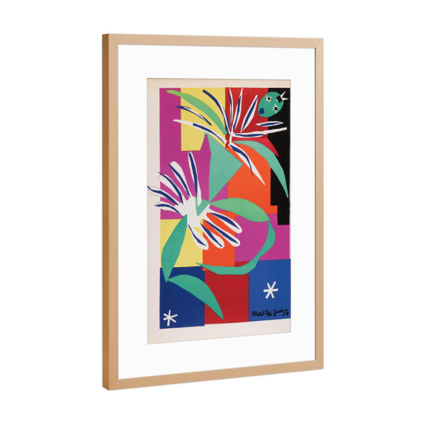 Poster mit Rahmen Kupfer "Verve" artboxONE - Floral,Abstrakt