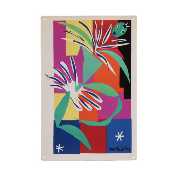 Holzbild "Verve" artboxONE - Floral,Abstrakt - Henri matisse,Verve,Abstrakt,Formen,Bunt,Geometrie,Malerei,Gemälde,Kunst,Floral,Blumen,Pflanzen