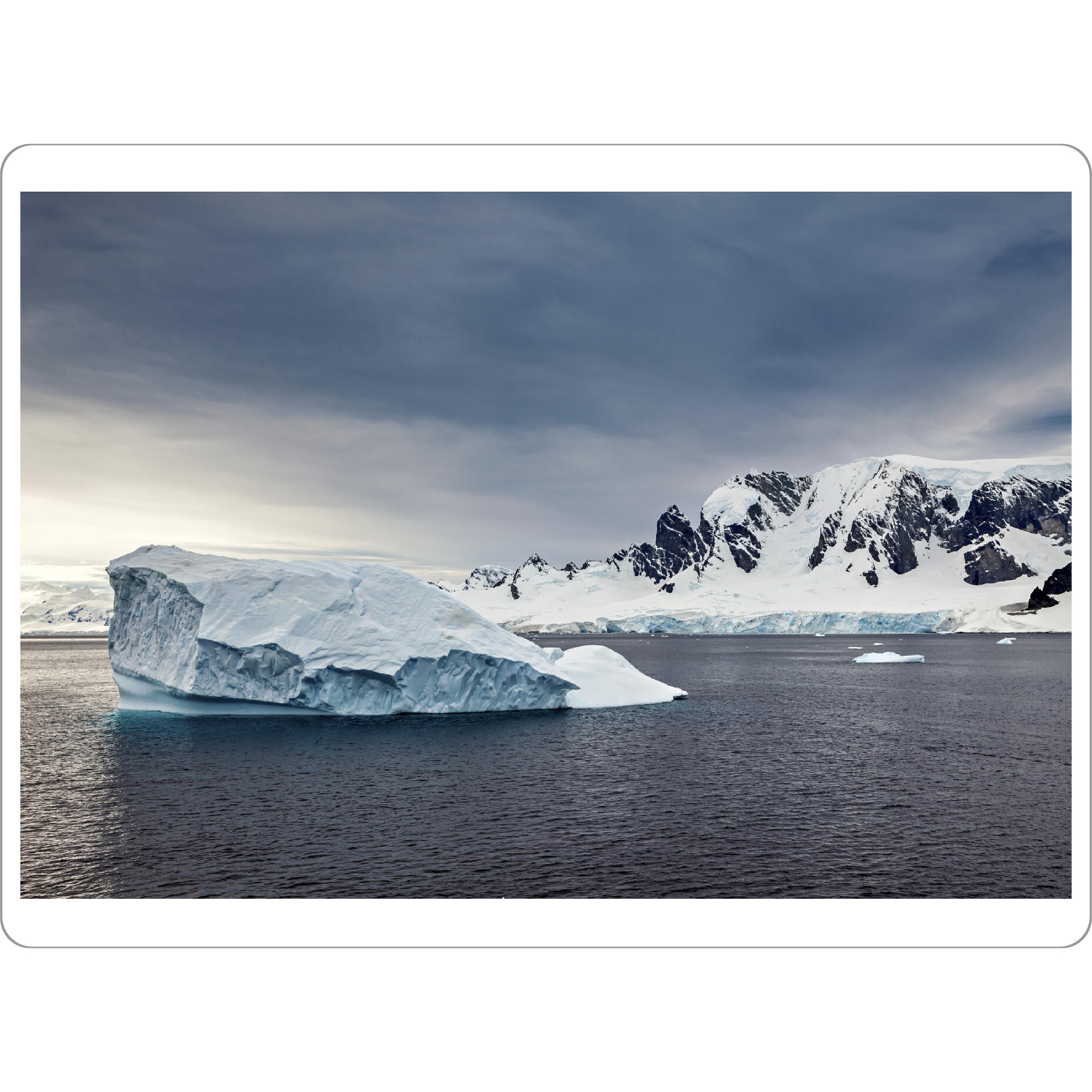 Tischset "Der Eisberg" artboxONE - Natur,Reise - Antarktis,Südpol,Eisberg,Eis,Schnee,Kalt,Packeis,Arktis,Südpolarmeer,Natur,Landschaft,Winter