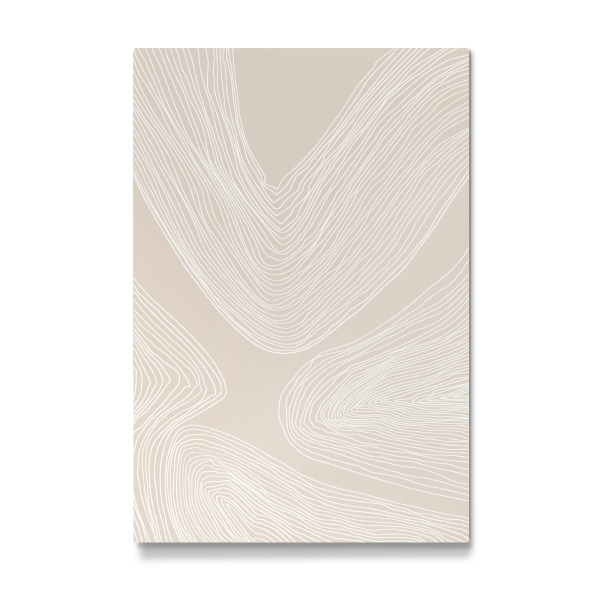 Galerie-Print "Beige-weiße Freihand-Linienkunst" 75x50 cm artboxONE