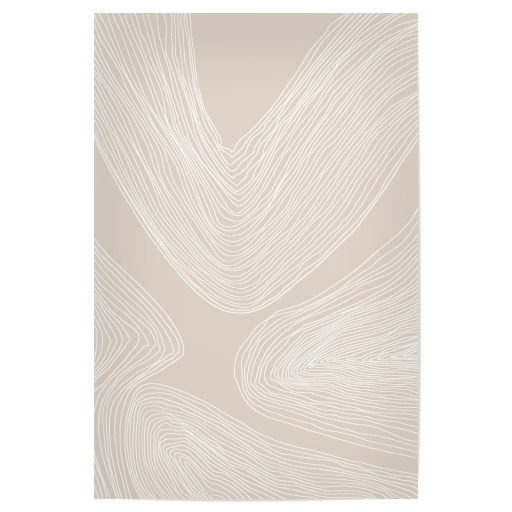 Beige-weiße Freihand-Linienkunst