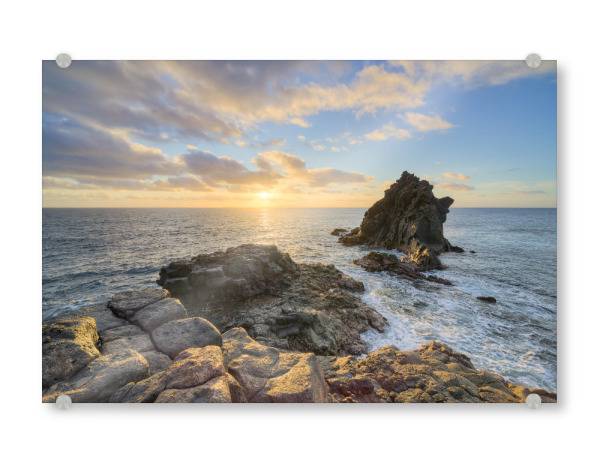 Acrylglasbild "Madeira Ilhéu de Santa Cruz" artboxONE - Natur,Reise,Reise / Strand und Meer