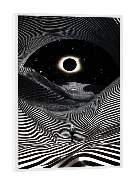 Poster mit weißem Rahmen "Abenteuer in fremden Ländern" artboxONE - Abstrakt,Geometrie,Fiktion