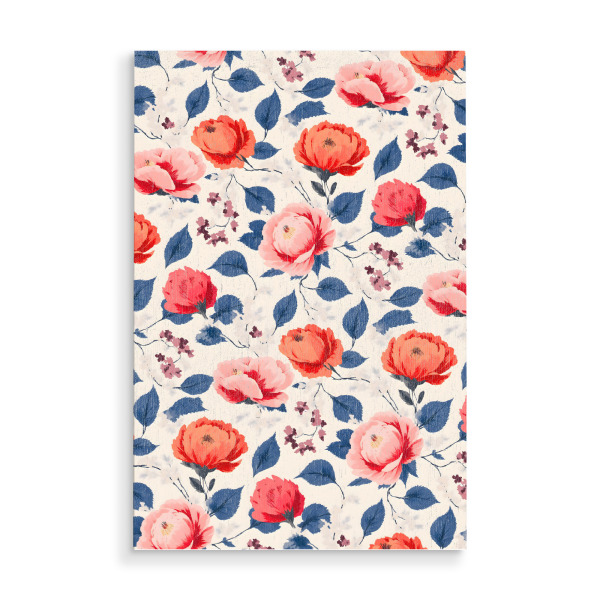 Holzbild "Purpurrote und korallenrote Blume" artboxONE - Floral