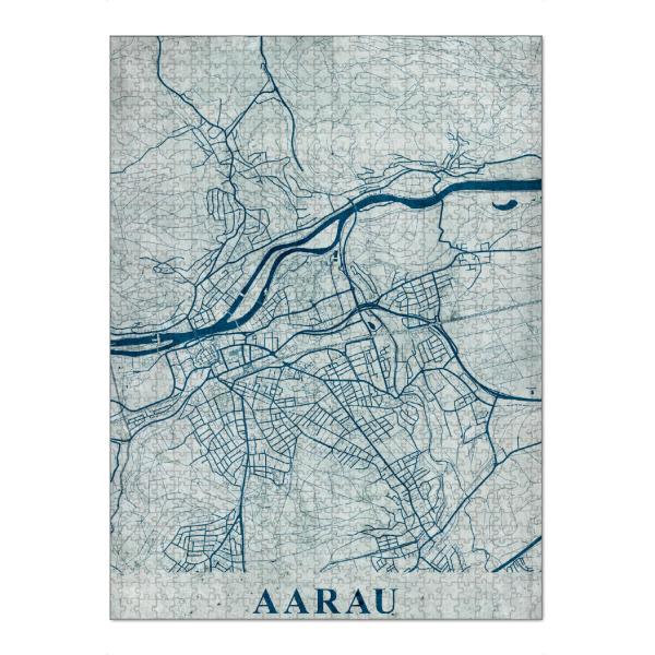 Puzzle Ravensburger "Aarau Vintage Map" artboxONE - Städte / Weitere,Kartografie