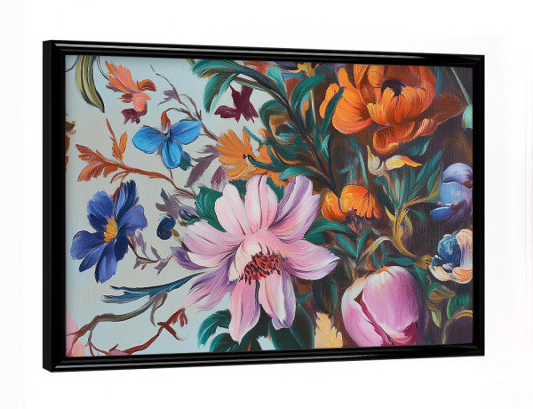 Poster mit schwarzem Rahmen "Blütenpracht Romantik" artboxONE - Natur,Floral,Abstrakt