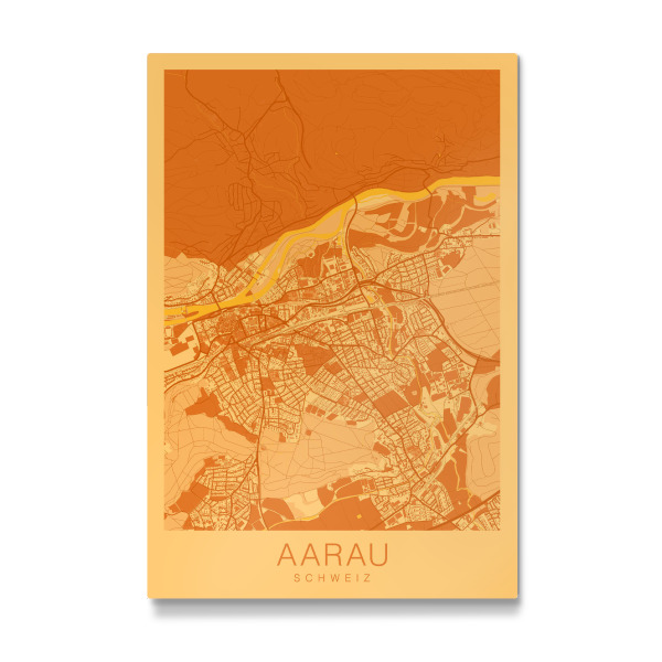 Galerie-Print "Aarau Stadtplan" 30x20 cm artboxONE