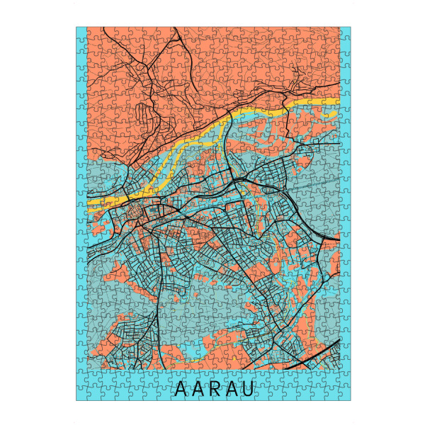 Puzzle Ravensburger "Aarau Stadt Map" artboxONE - Städte / Weitere,Kartografie