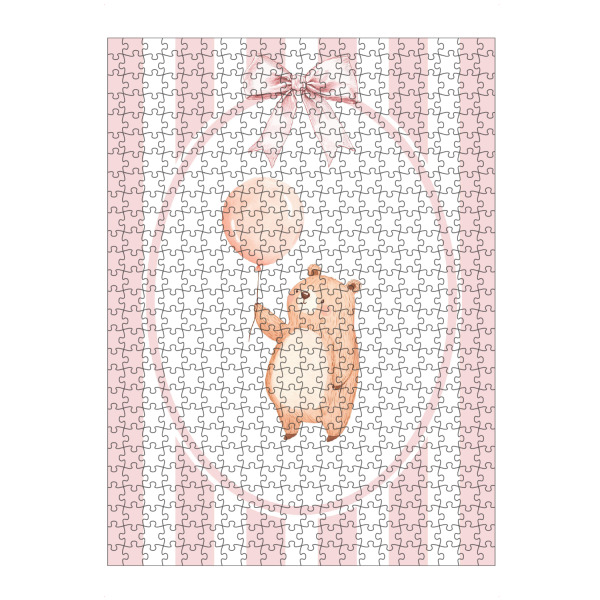 Puzzle Ravensburger "Bär mit rosa Ballon" artboxONE - Für Kinder,Tiere,Für Mama
