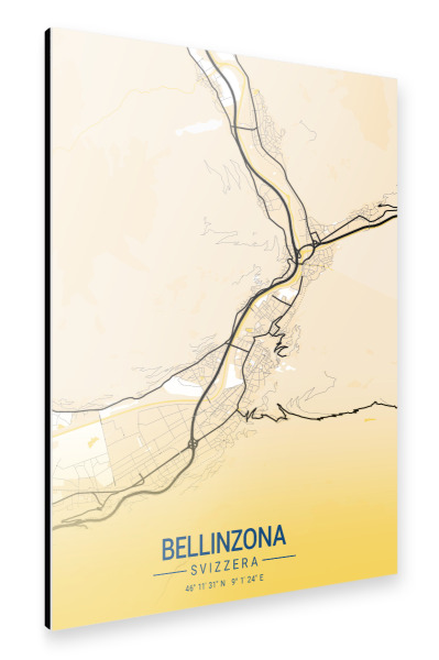 Alu-Dibond "City von Bellinzona" 75x50 cm artboxONE