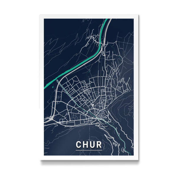 Galerie-Print "Chur Map" 30x20 cm artboxONE
