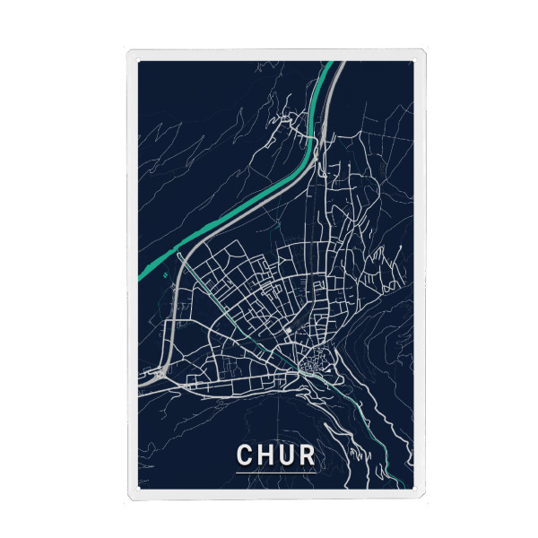 Holzbild "Chur Map" artboxONE - Städte / Weitere,Kartografie - Chur,Chur city,Chur citymap,City chur,Chur map,Chur schweiz,Chur stadt,Stadt chur