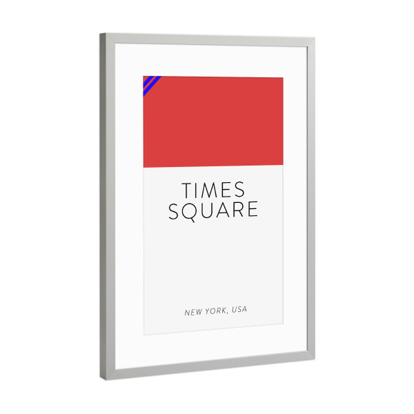 Poster mit Rahmen Silber "Straßennamen New York" artboxONE - Städte,Städte / New York,Typografie,Reise