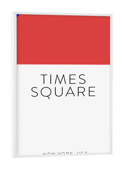 Poster mit weißem Rahmen "Straßennamen New York" artboxONE - Städte,Städte / New York,Typografie,Reise