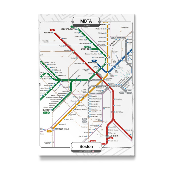 Galerie-Print "U-Bahn – Boston" 30x20 cm artboxONE