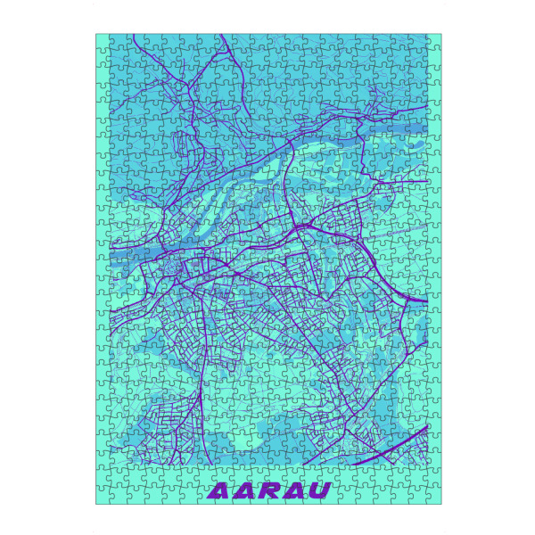 Puzzle Ravensburger "Aarau Citymap Schweiz" artboxONE - Städte / Weitere,Kartografie