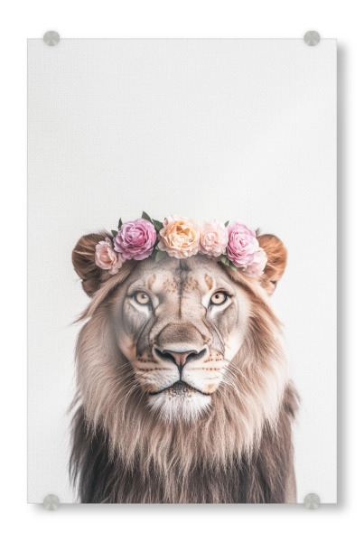 Acrylglasbild "Simba Niedliche Löwe" artboxONE - Floral,Tiere,Lustig