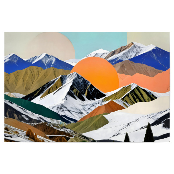 Poster "Zwei aufgehende Sonnen" artboxONE - Natur,Abstrakt