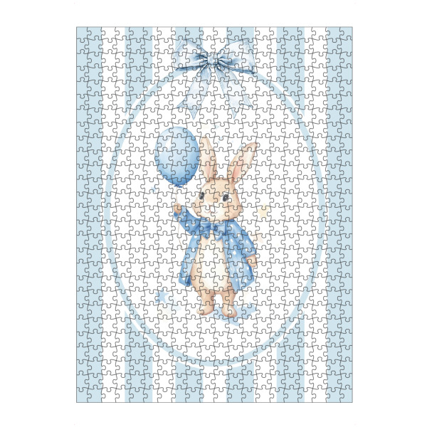 Puzzle Ravensburger "Kaninchen mit blauem Ballon" artboxONE - Für Kinder,Tiere,Für Mama