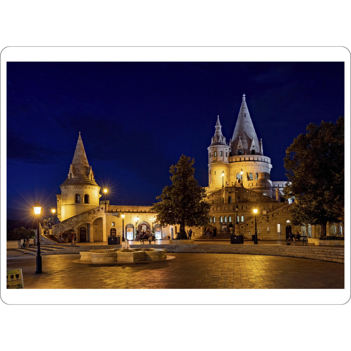 Tischset "Fischerbastei bei Nacht" artboxONE - Architektur - Budapest,Ungarn,Burgpalast,Fischerbastei,Burgviertel,Altstadt - Bild budapest