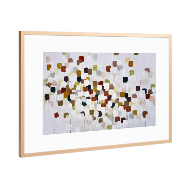 Poster mit Rahmen Kupfer "Ich sehe Blumen - geometrisch" artboxONE - Floral,Abstrakt,Geometrie - Flor,Floral,Tulipas,Geometrie,Formen,Bunt