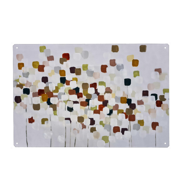 Metall Poster "Ich sehe Blumen - geometrisch" artboxONE - Floral,Abstrakt,Geometrie - Flor,Floral,Tulipas,Geometrie,Formen,Bunt - Blechschild