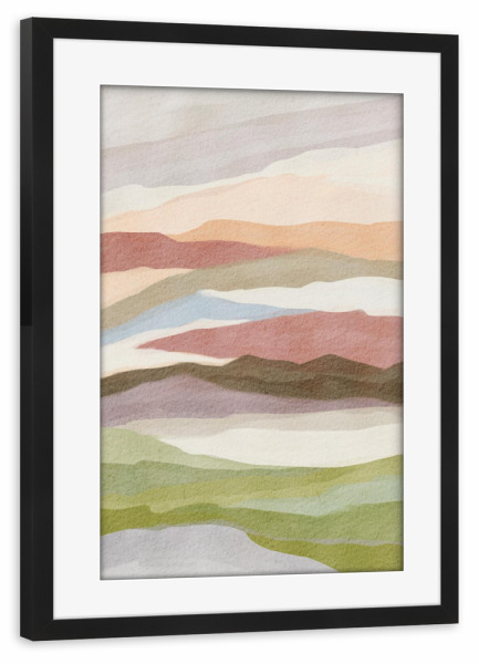 Poster mit Rahmen schwarz "Abstract landscape" artboxONE - Natur,Abstrakt