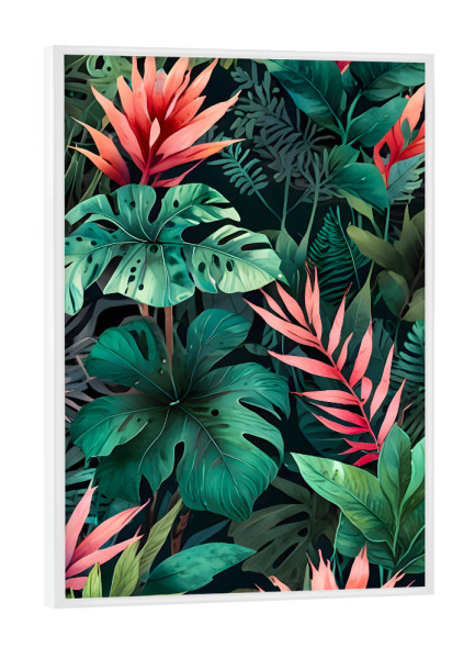 Poster mit weißem Rahmen "Regenwald-Fantasie" artboxONE - Natur,Floral