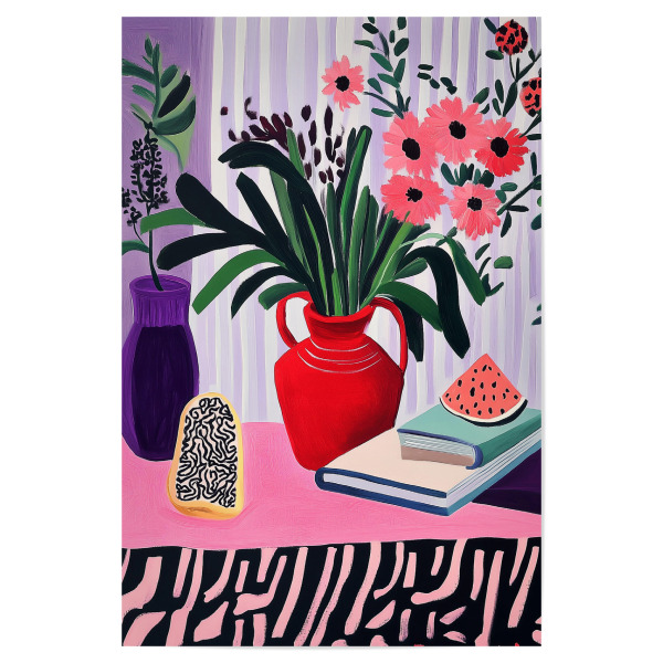 Poster 30x20 cm "Moderne Tischdekoration Malerei" artboxONE - Floral,Abstrakt,Essen & Trinken / Obst & Gemüse