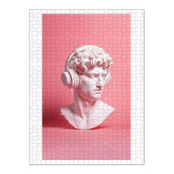 Puzzle Ravensburger "Malou Studio-David Musik Pink" artboxONE - Menschen,Musik,Festivals