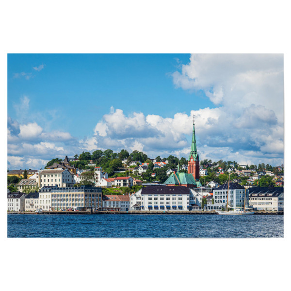 Poster 30x20 cm "Skyline von Arendal" artboxONE - Natur,Reise,Architektur,Reise / Strand und Meer,Reise / Länder