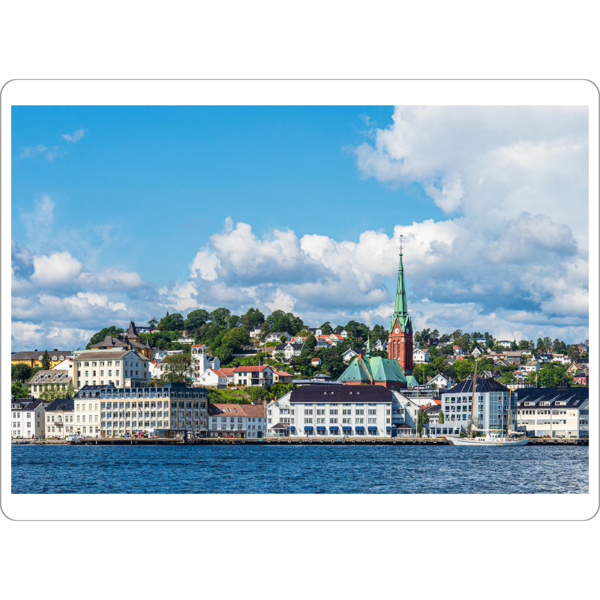 Tischset "Skyline von Arendal" artboxONE - Natur,Reise,Architektur,Reise / Strand und Meer,Reise / Länder