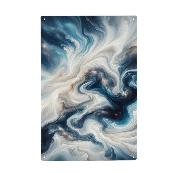 Metall Poster "Nebelfluss" artboxONE - Abstrakt