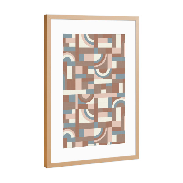 Poster mit Rahmen Kupfer "Mokka-Mousse Armonia" artboxONE - Abstrakt,Geometrie