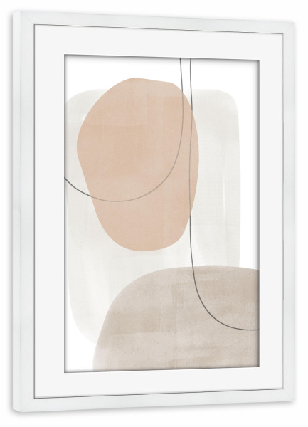 Poster mit Rahmen weiß "Minimalistische abstrakte Kunst" artboxONE - Abstrakt,Geometrie - Minimalistisch,Minimal,Abstrakt,Abstrakte kunst