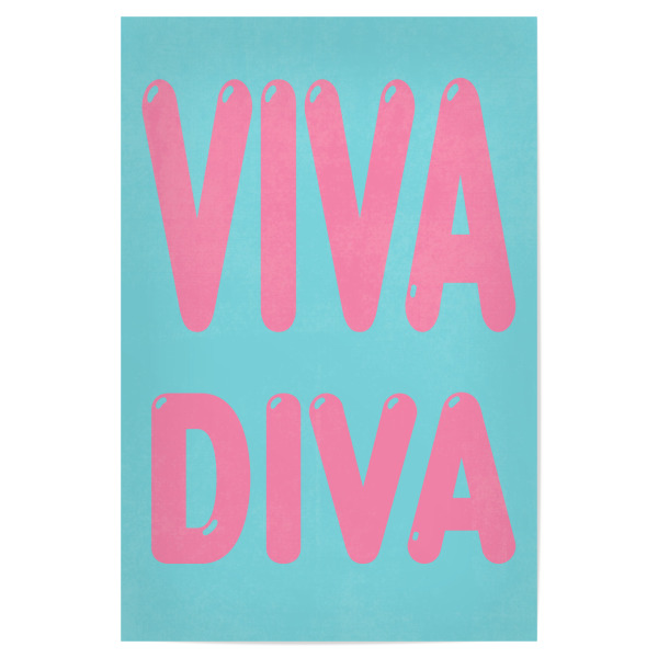 Poster "Viva-Diva Glamour" artboxONE - Typografie,Für Kinder,Menschen