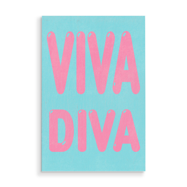 Holzbild "Viva-Diva Glamour" artboxONE - Typografie,Für Kinder,Menschen