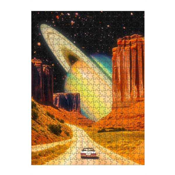Puzzle Ravensburger "Road Trip to the Rings of Infinity" artboxONE - Natur,Reise,Automobile,Galaxy