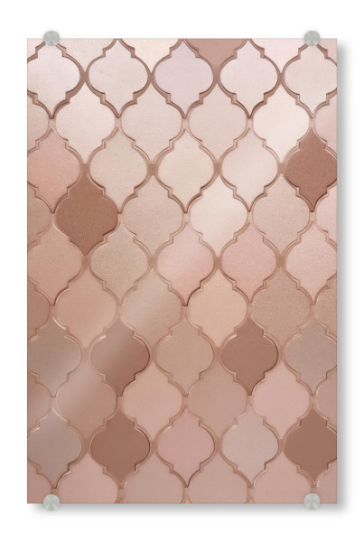 Acrylglasbild "Roségoldene Muster Chic" artboxONE - Abstrakt,Geometrie,Marmor