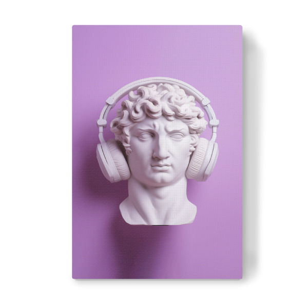 Leinwandbild "Malou Studio-David Music Purple" artboxONE - Menschen,Musik,Fashion