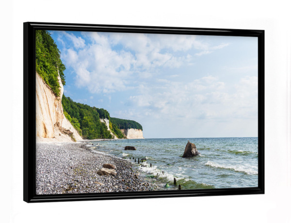 Poster mit schwarzem Rahmen "Rügen und Kreidefelsen" artboxONE - Natur,Reise,Reise / Strand und Meer