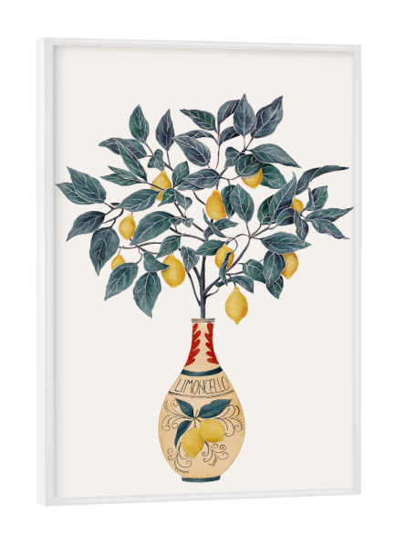 Poster mit weißem Rahmen "Limoncello-Baum" artboxONE - Essen & Trinken