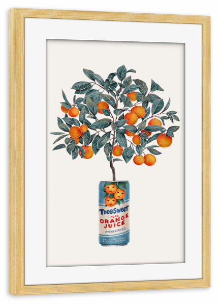 Poster mit Rahmen kiefer "Zitrusblüte" artboxONE - Essen & Trinken