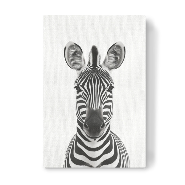 Leinwandbild "Toni Niedliches Zebra" artboxONE - Natur,Für Kinder,Tiere,Schwarzweiß
